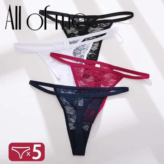 5 Pack Womens mini Thongs Micro G-String Sexy Silky Underwear Lingerie Panties