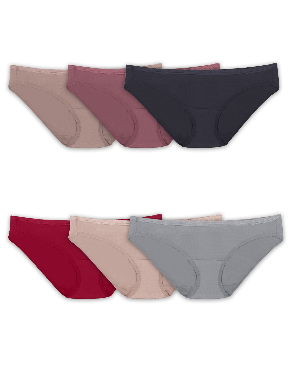 FRUIT OF THE LOOM WOMEN’S MICROFIBER BIKINI PANTY ASSORTED 6 PACK