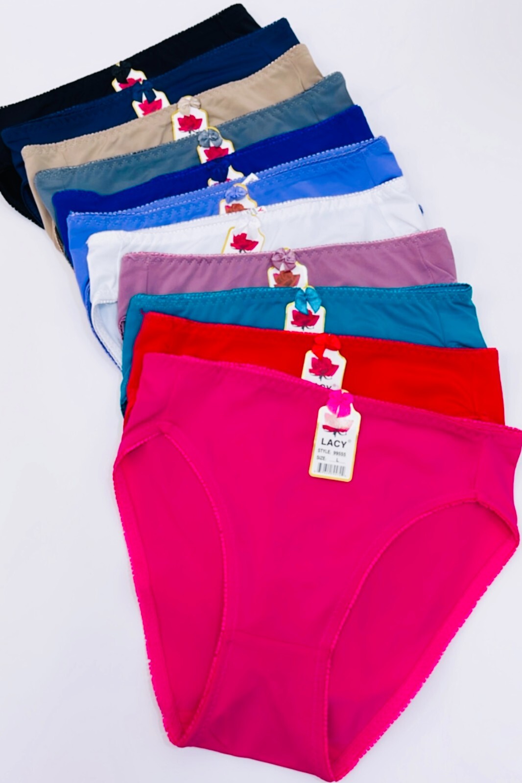 Women Briefs 3, 6 or12 Bikini High cut Panties Undies Satin Silky Cool Lot 99555