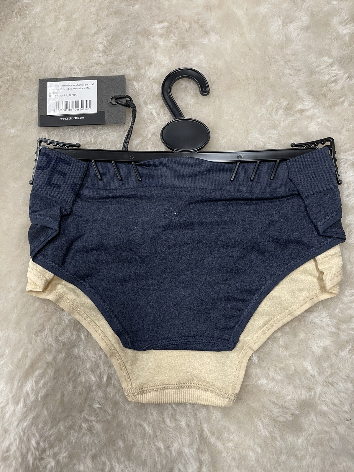Pepe Jeans Women’s Knickers. Navy Nude. Pack Of 2. Size XS R.R.P. £19.99