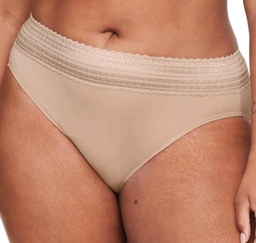 Warner’s Blissful Benefits SIZE 5 Microfiber & Lace Hi-Cut Panties 5 PACK #1748