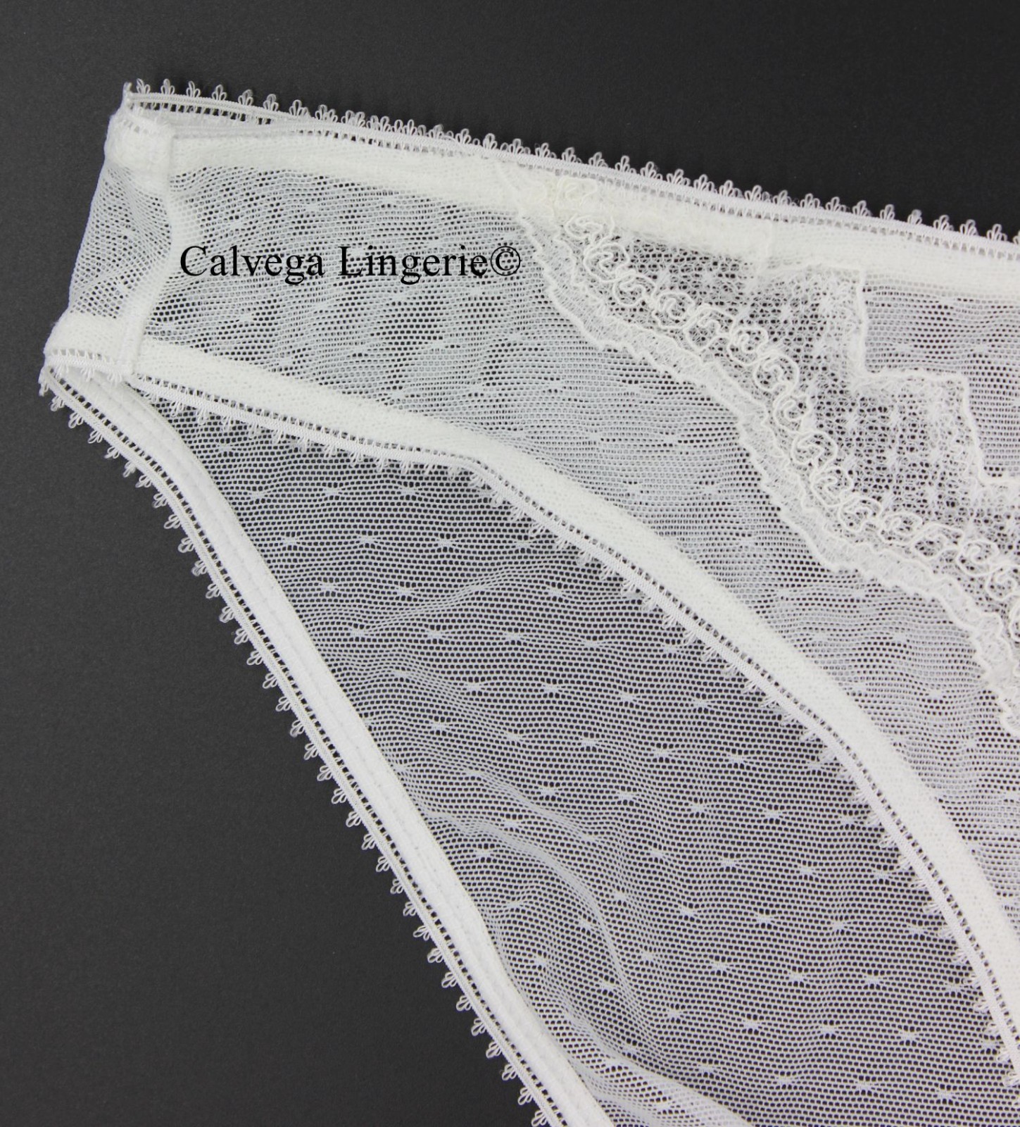 NWT Elle Macpherson 149973 “Pure” Mesh / Lace Bikini, White, Bridal, L