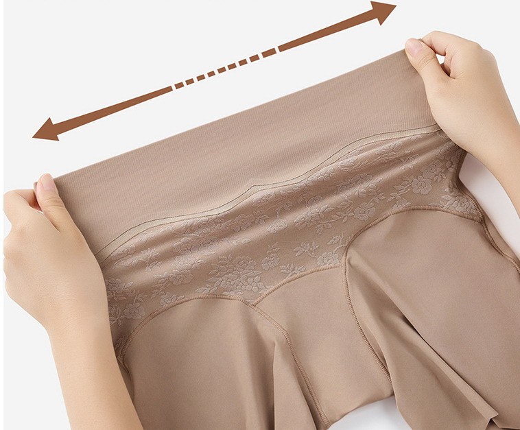 Women Leggings High Waist Ice silk Shape Solid Tummy Control Underpants 77531