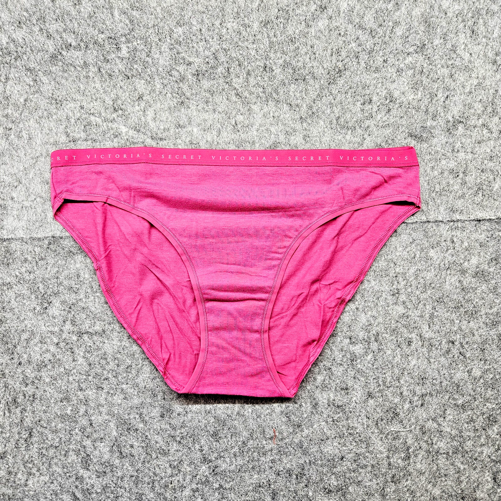 Victoria Secret Panty Women L Bikini 5 Pack Lot Cotton Love Logo Flower Hearts