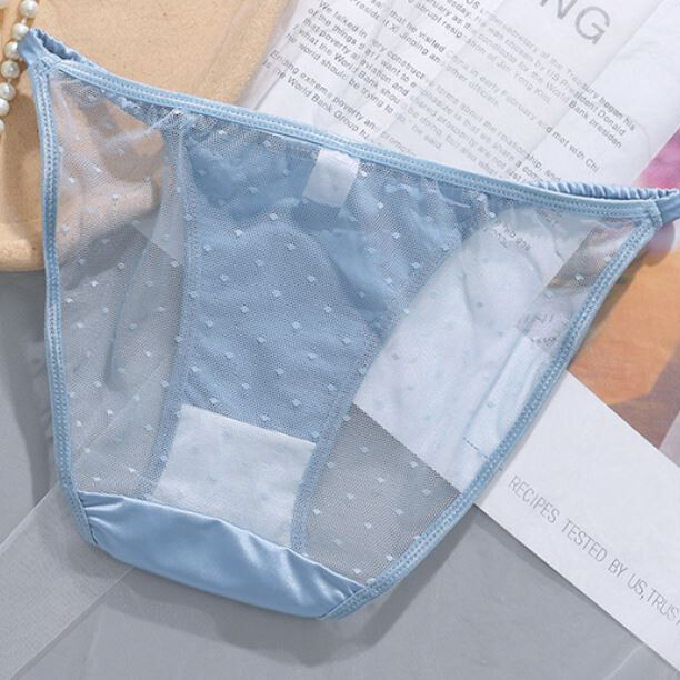 Lot 5packs Sexy Womens String Bikini Panties Satin Brief See Through Underwear