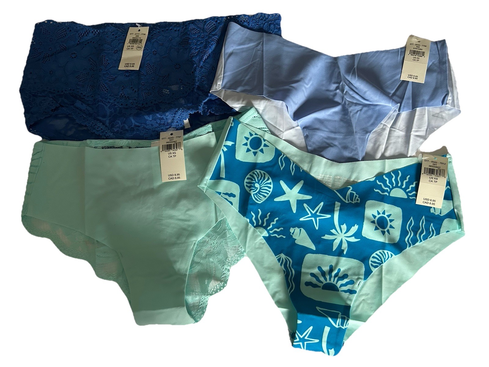 Aerie Panties Lot Of 4 XSmall Cheeky Bikini Boybrief