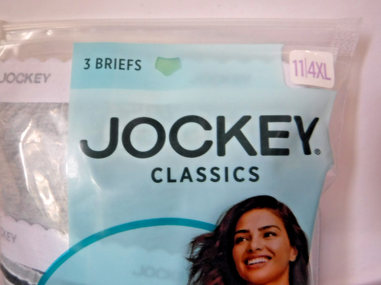 Women’s Jockey 3-Pack Classic Briefs Gray Black Mix Cotton Underwear 9483 sz 11