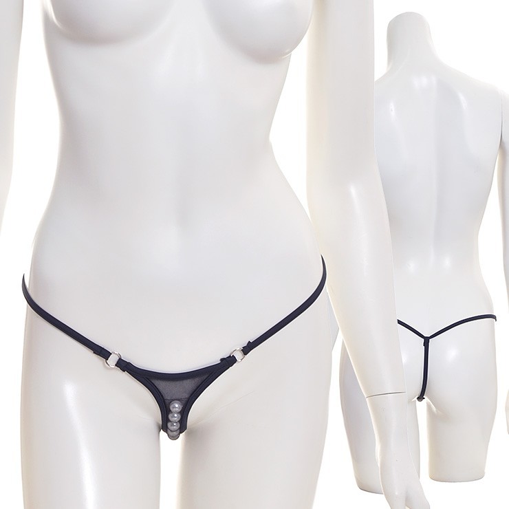 Japanese Sexy See-through T-front G-String Panties 7mm beads made in Japan L943