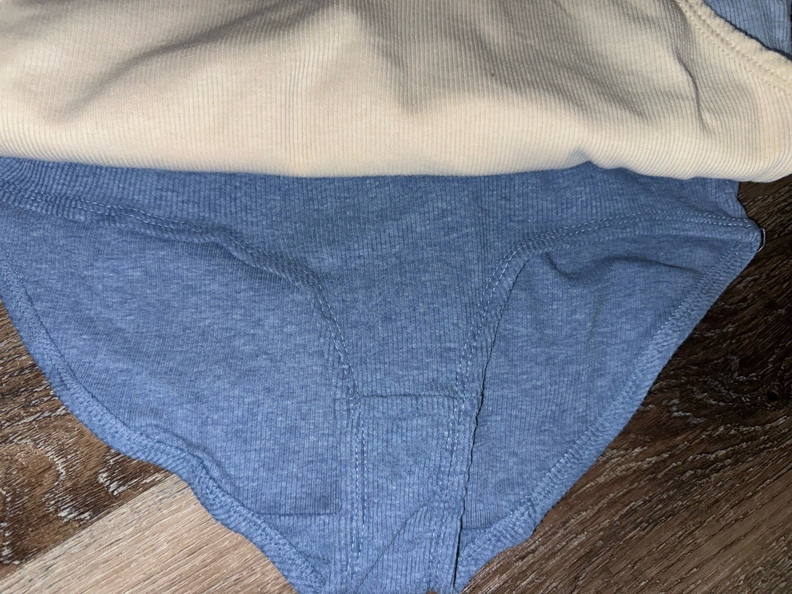 Born ~ Womens Brief Underwear Panties 5-Pair Organic Cotton Blend Ribbed (B) ~ M