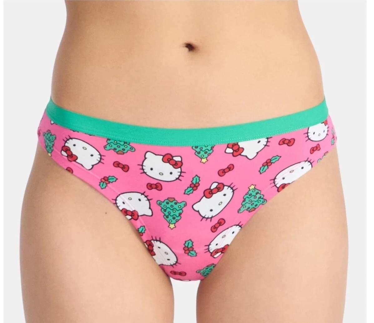 Hello Kitty Women’s Christmas Cheeky Panties Underwear 3-Pack XL (16-18)