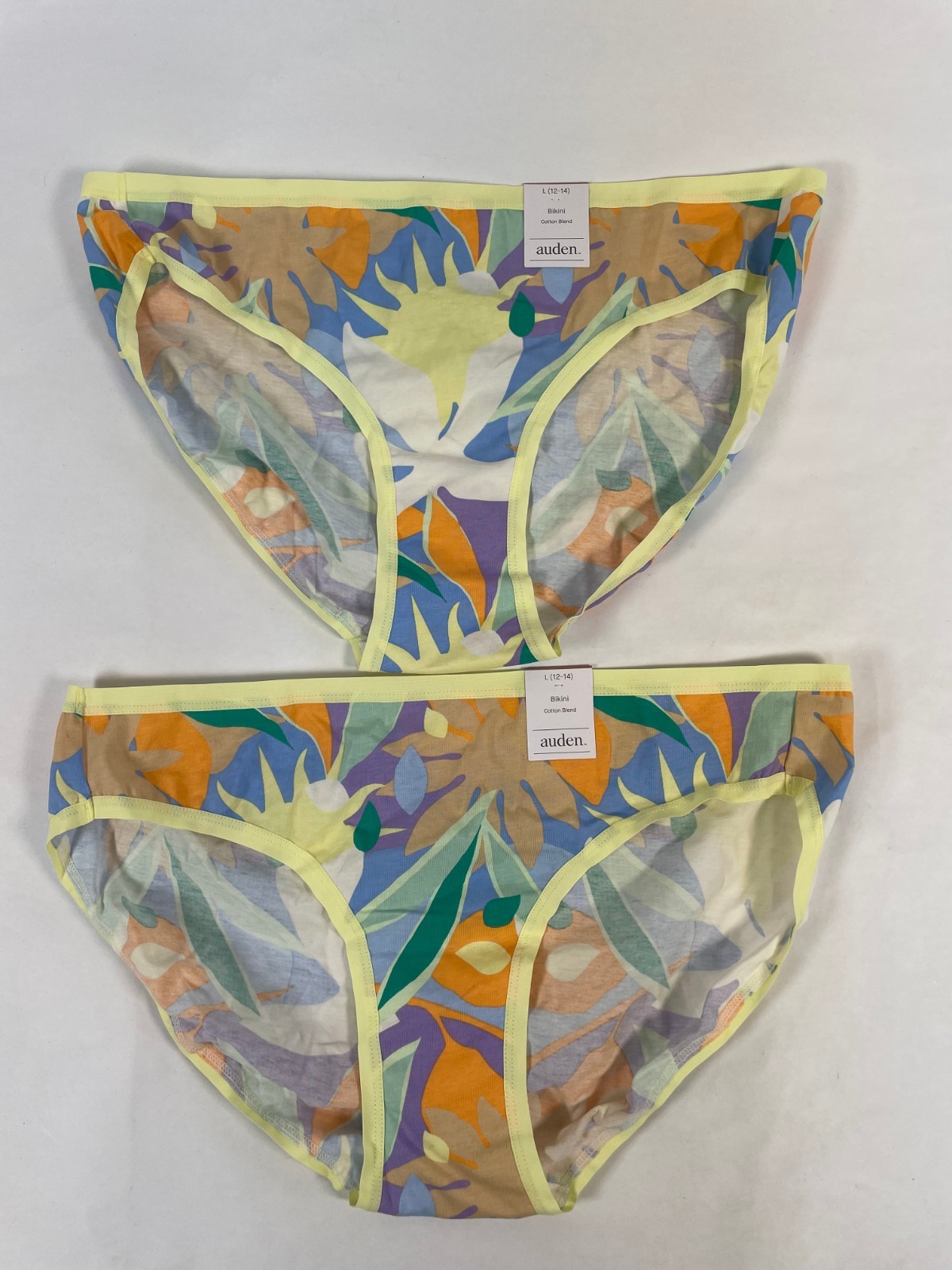 Set of 2 – Auden Women’s Bikini Floral Multicolor Size L (12-14)