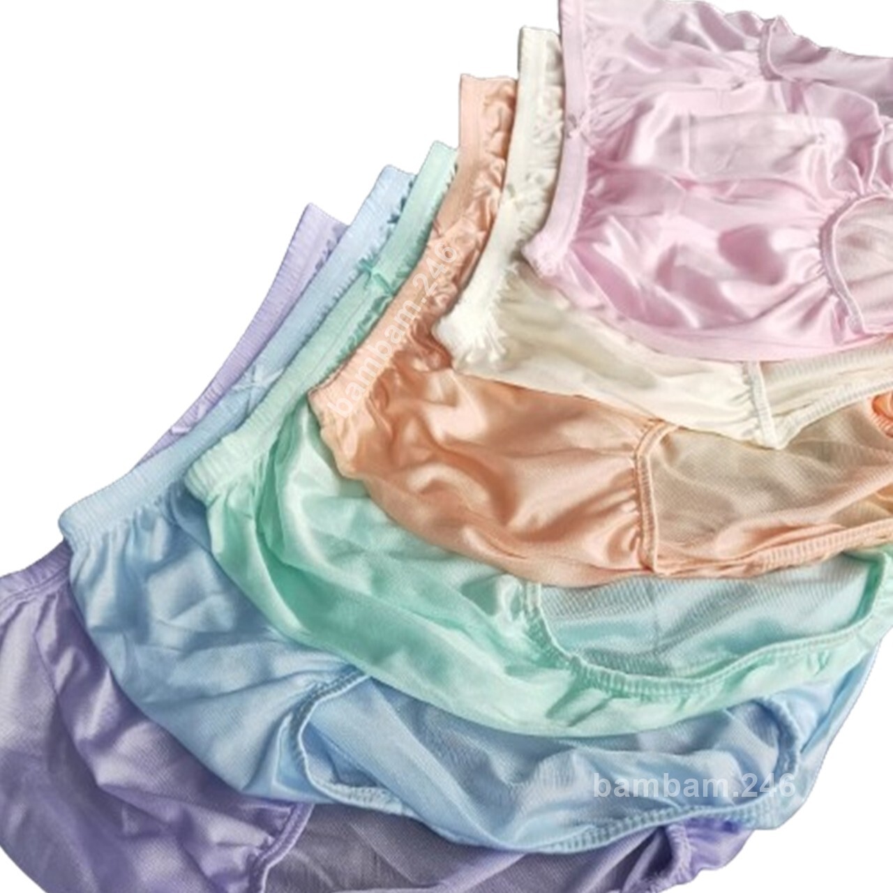 6x Plus Size XL Underwear Silky Soft Nylon Panties Briefs Smooth Breathable High