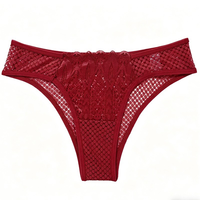 4 Pack Lot Sexy Womens See Through Lace Panties Thongs Underwear Brief Lingeries