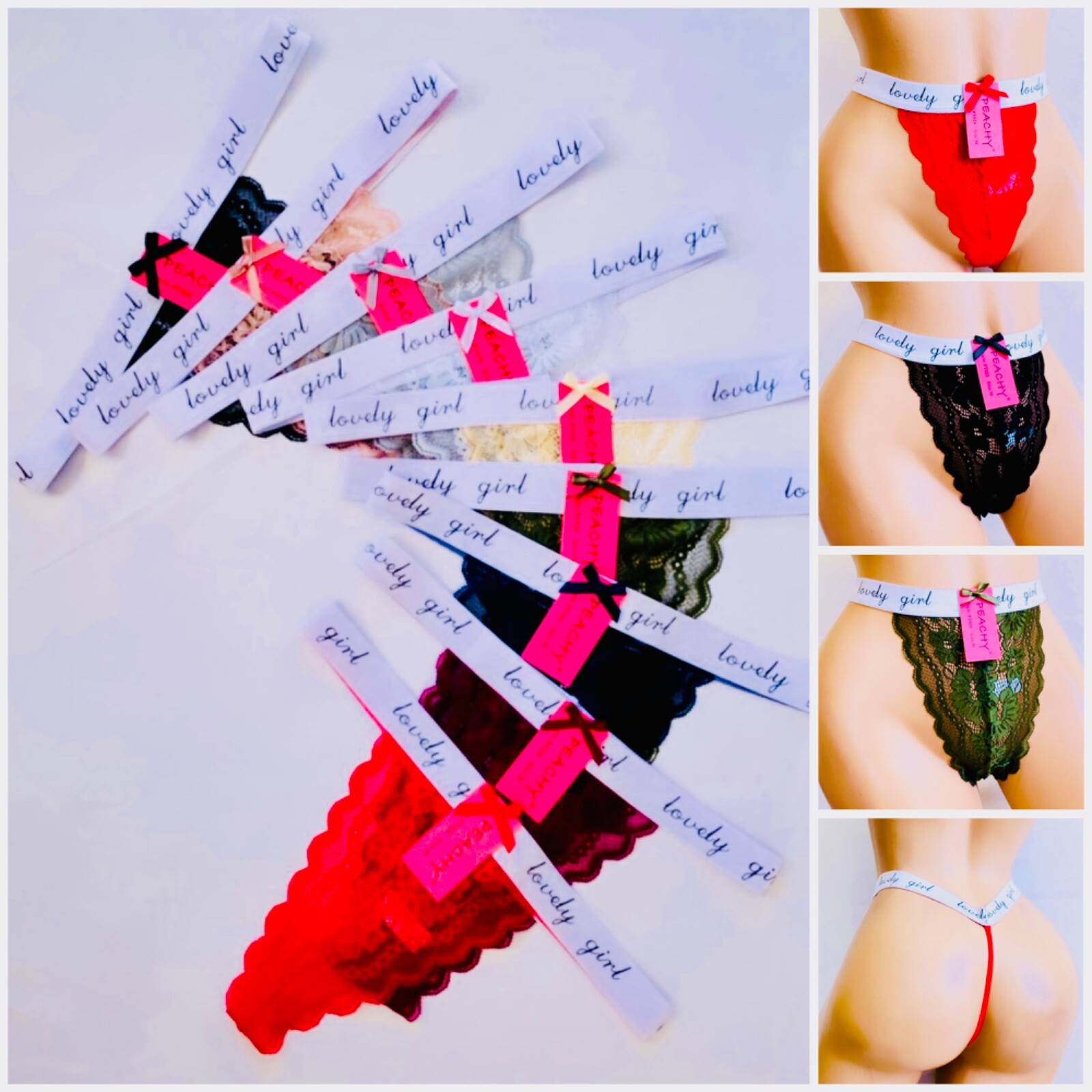 6pc Women’s Sexy Lace Panties Briefs Underwear Lingerie Knickers Thongs G-String