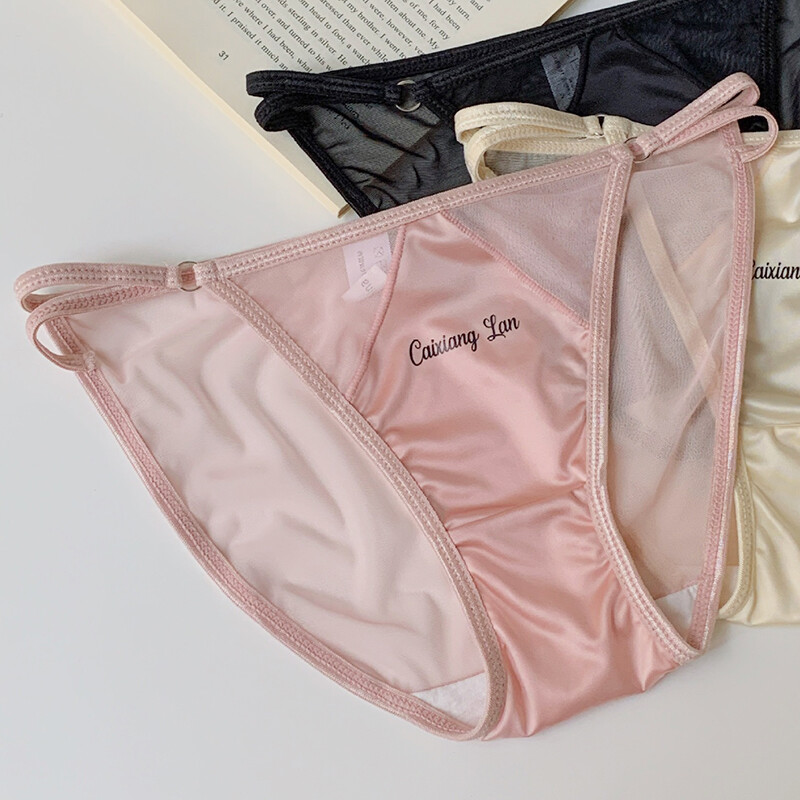 5 Pack Lot Sexy Womens Sheer Satin Panties Bikinis Lingeries Briefs Underwear
