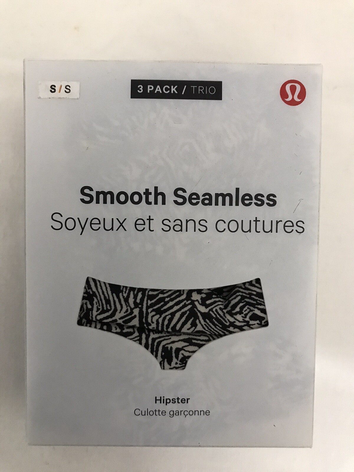 lululemon Smooth Seamless Hipster Black /ash Size S 3pack/trio
