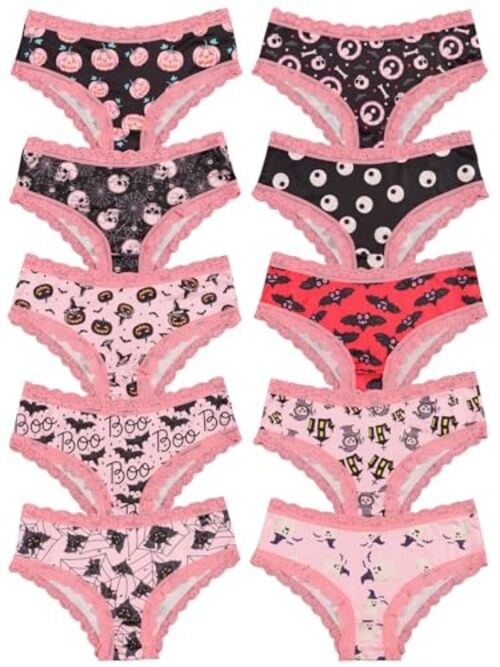10pcs Women’s Gothic Contrast Lace Halloween Skull & Rose Large Pink & Black