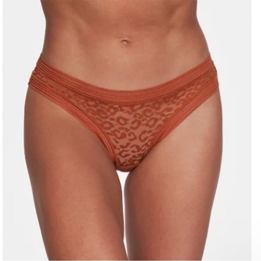 Frederick’s of Hollywood Demi Leopard Mesh Thong Panties Lingerie Sz 1X NEW