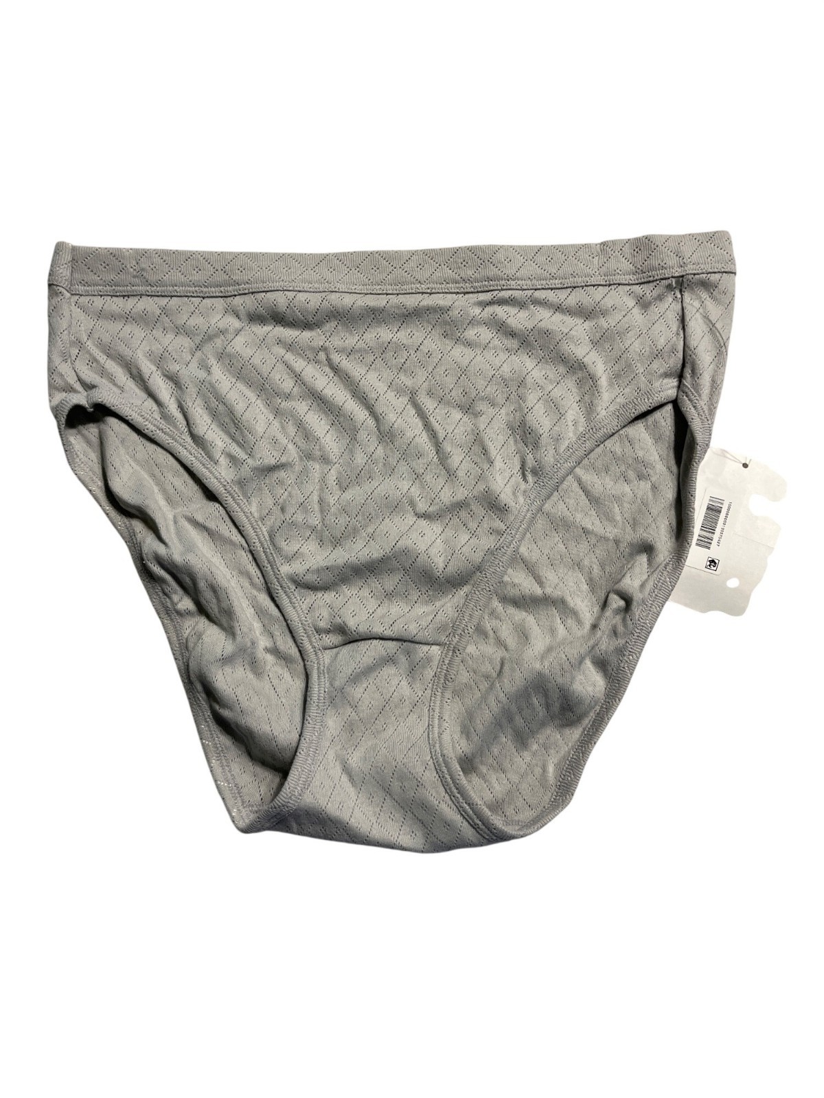 Jockey Grey Cotton Diamond-Patterned Briefs Size 7 Lightweight & Breathable Desi