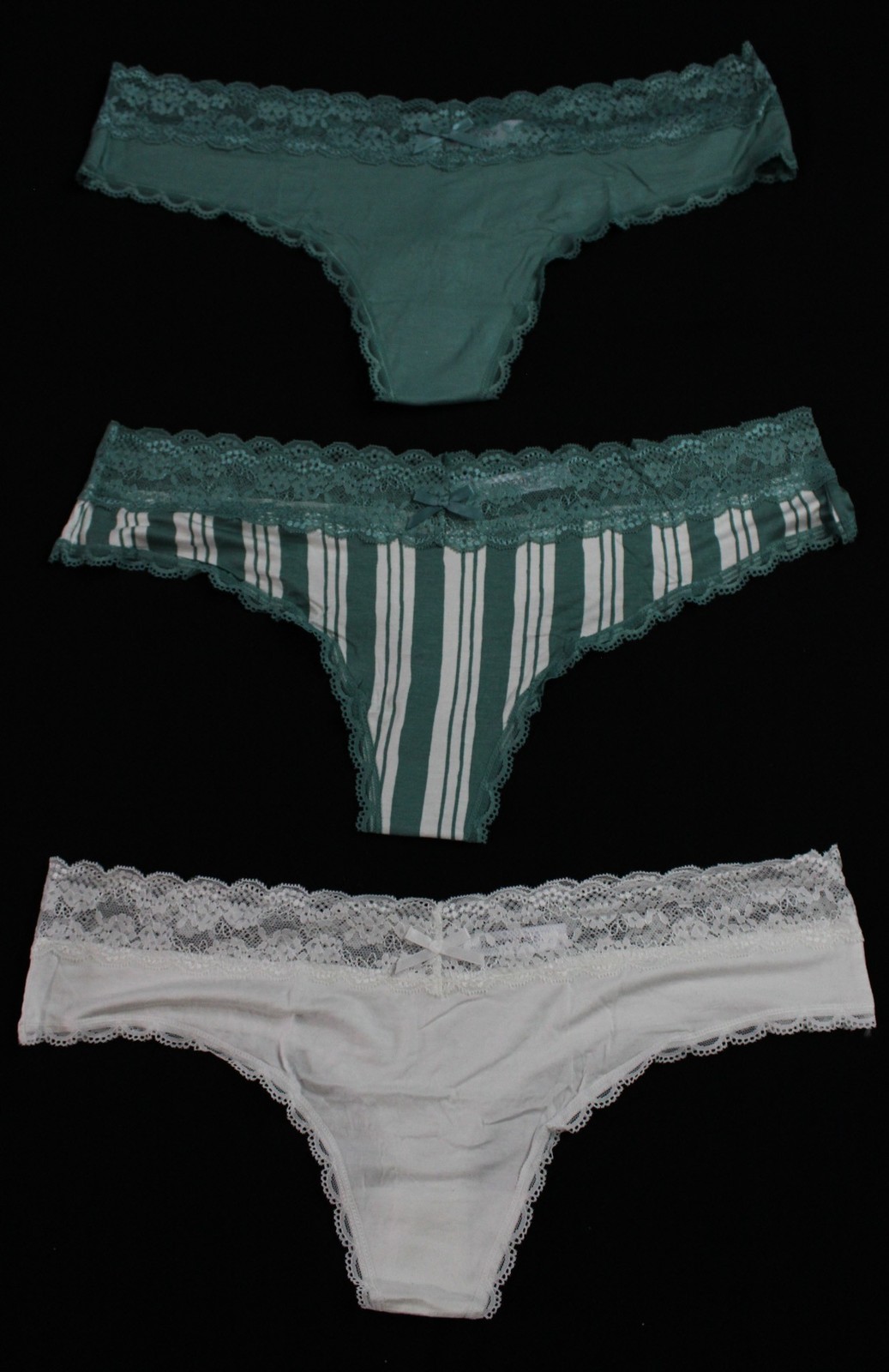 Honeydew Women’s Ahna Low-Profile Thong 3-Pack DH3 Jade Mist/Cream 2X/3X NWT