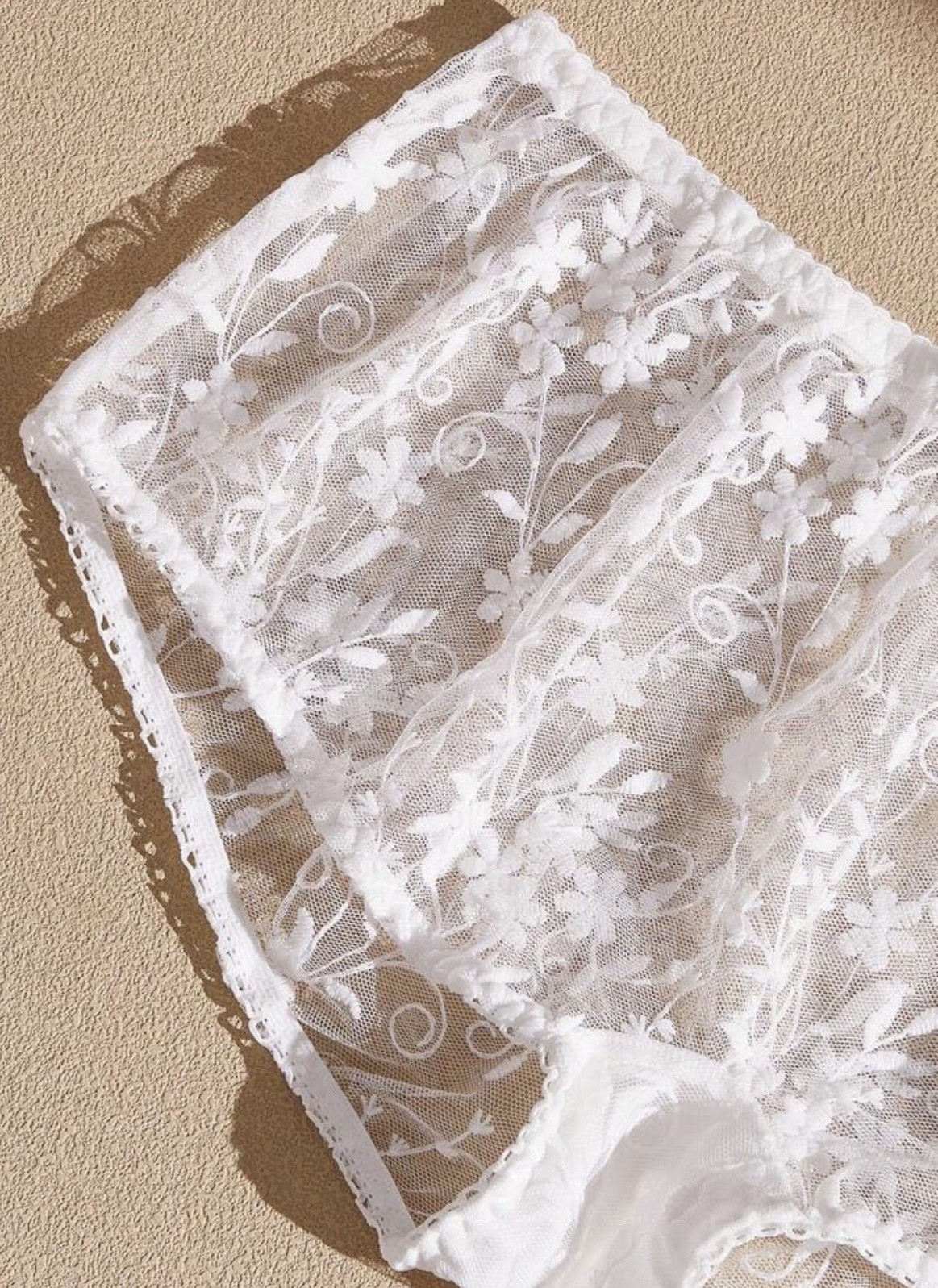 Bohemian Lace Sheer White Brief Panties Knickers XL NEW Sissy