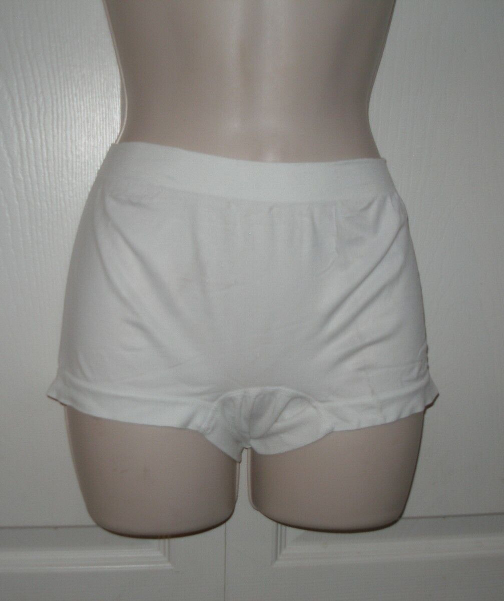 Women’s Brief Style Panties White Comfortable Lightweight Stretch Fabric Medium