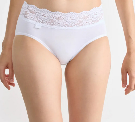Sloggi SLW Romance Mid White Briefs 20 Panties knickers underwear pants ladies