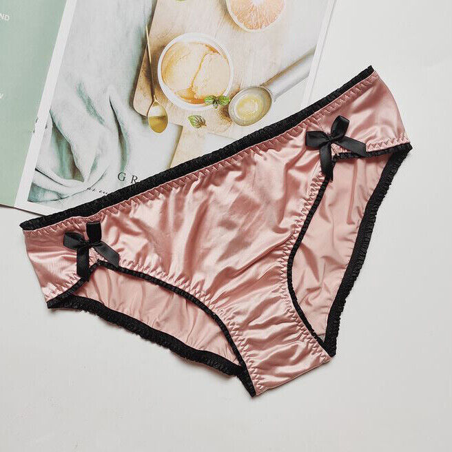 1/6 Pack Lot Womens Satin Panties Underwear Bowknot Lingeries Thong Brief Panty