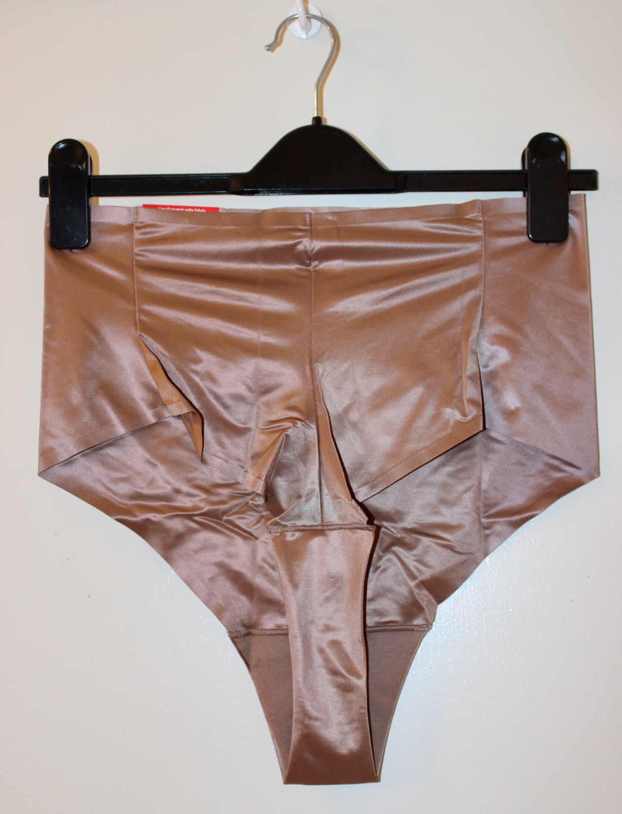NWT SPANX Women’s Plus Cafe au Lait Brown Shaping Satin Thong Underwear 1X 2X 3X
