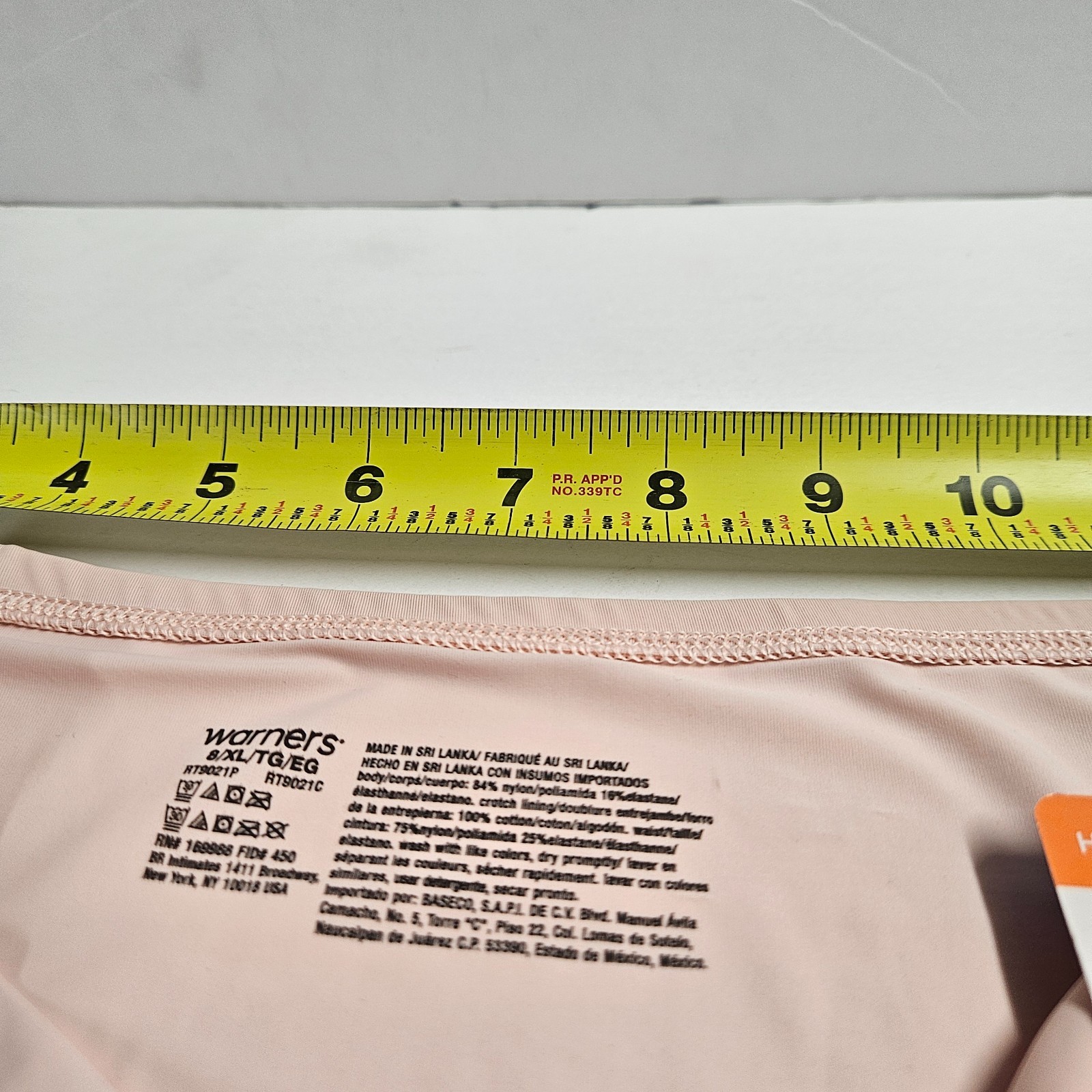 Warners HI CUT panties Smooth it over Front High waist RT9021C beige nylon~ XL/8