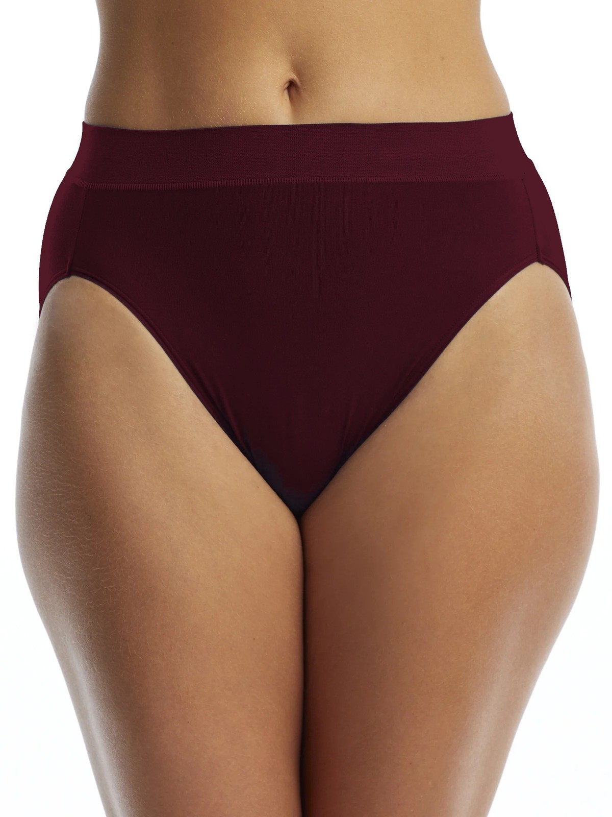 3 Pack Vanity Fair Beyond Comfort Hi-Cut Panties 13212 Moody Maroon Sz 6 NWT