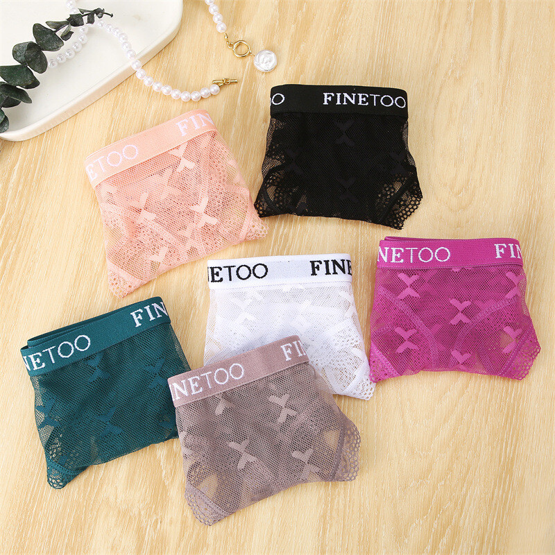 6 Pack Lot Womens See Through Sheer Panties Thongs G string Lace Sexy Underwear