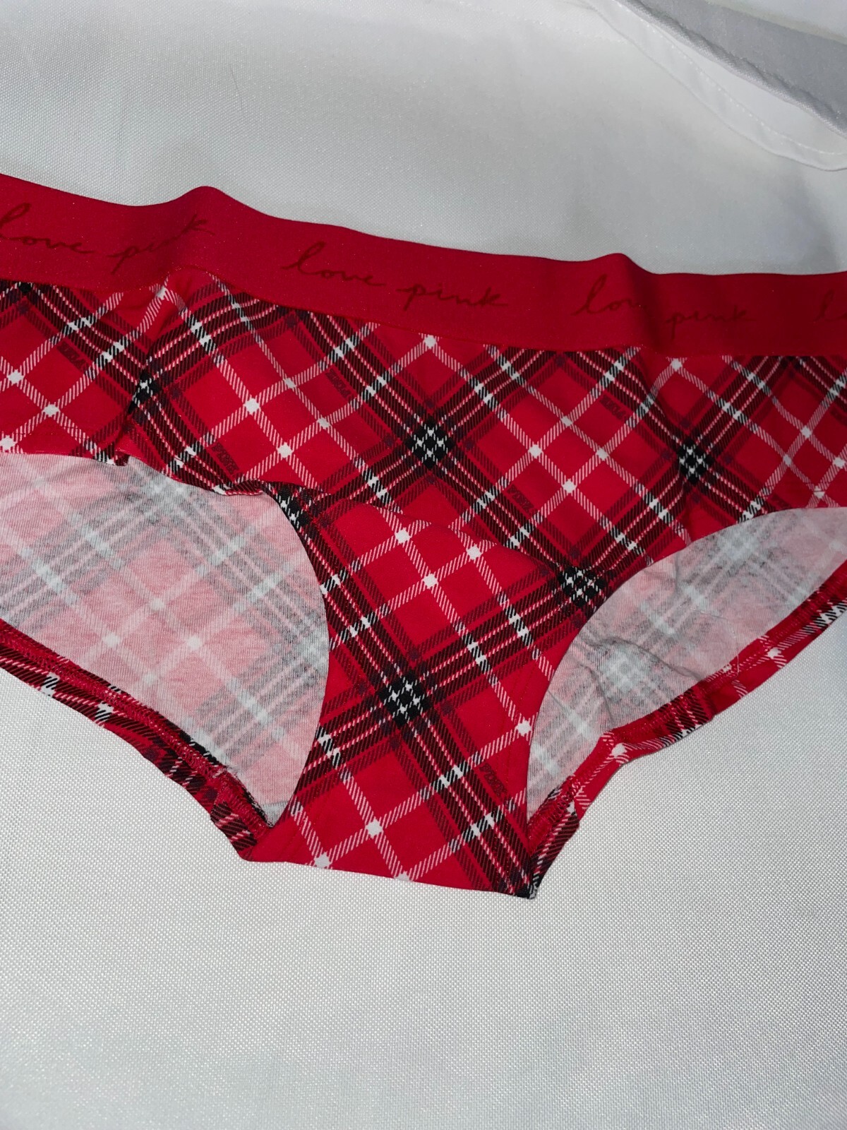 Victoria Secret PINK 3 pack Hipster Hiphugger bikini Panty XL NEW lot cotton red