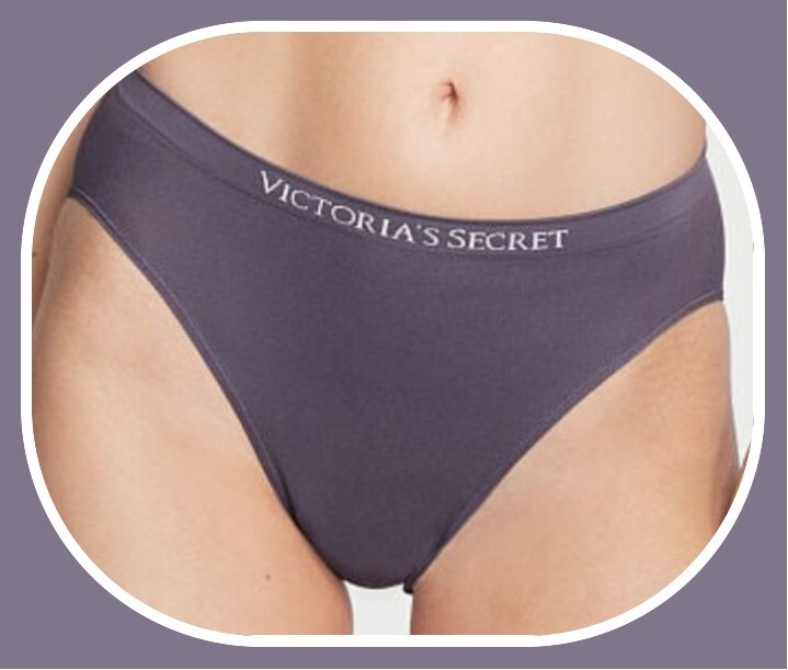 S Grey SEAMLESS NO SHOW FULL COVER Victorias Secret High Leg Waist Brief Pantie