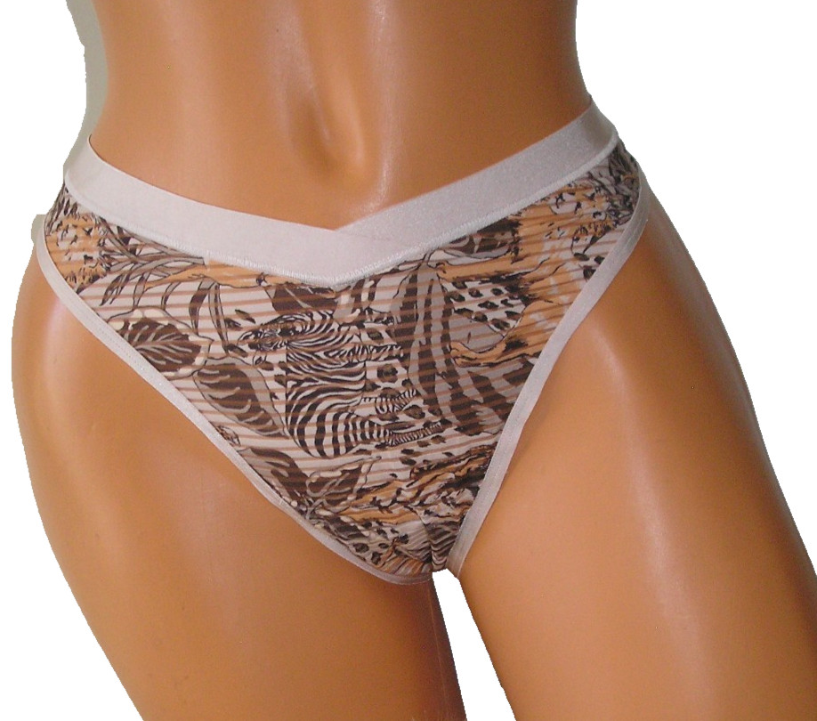 Panties Lingerie Aerie Zebra & Leaf Print Thong, XL Adult Gift