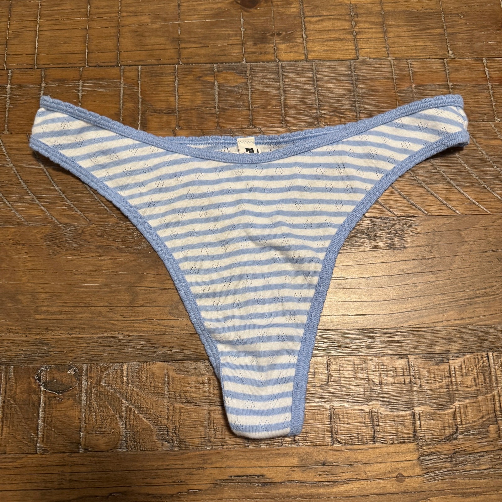 Victoria’s Secret Panty Size Large Striped Thing Panty sexy Hot Date Night