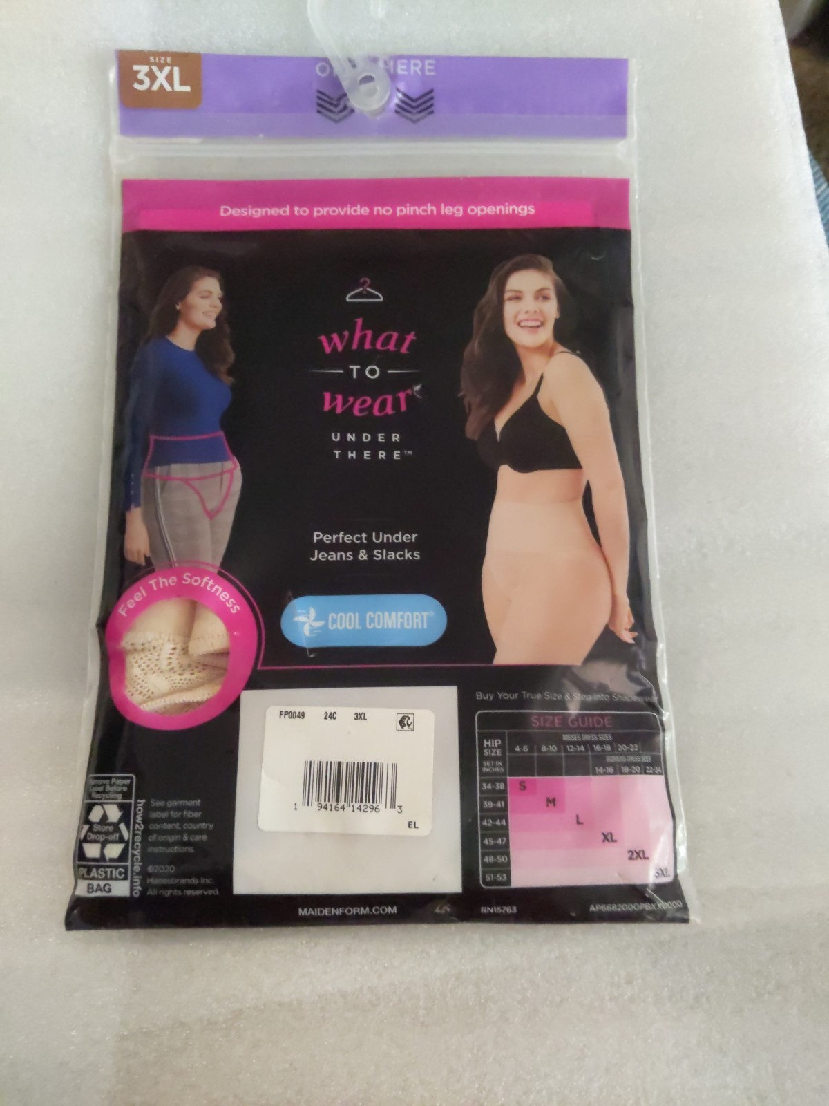 Maidenform Flexees Plus Size 22 24 Women’s Beige Lace Thong Panty Undies 3XL New
