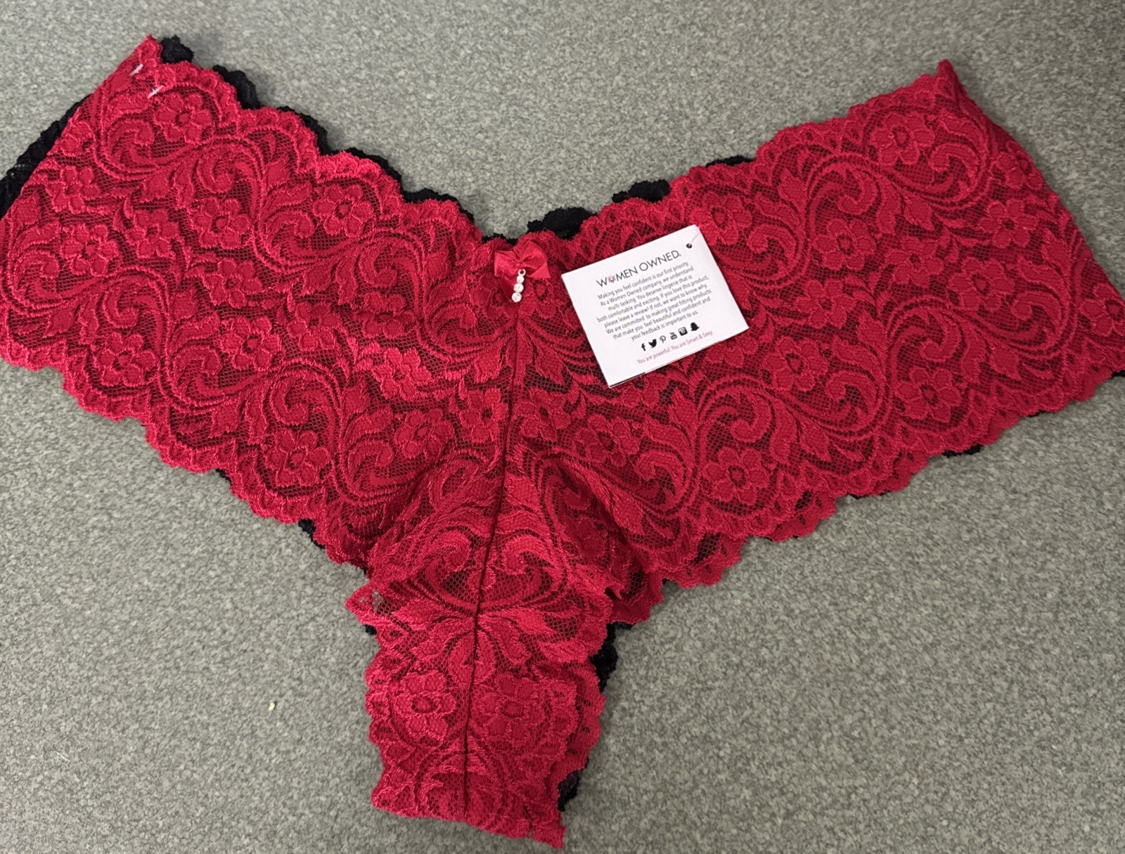 2pc. Smart & Sexy Women’s Signature Lace Cheeky Panty Fuchsia Size 10 NWT
