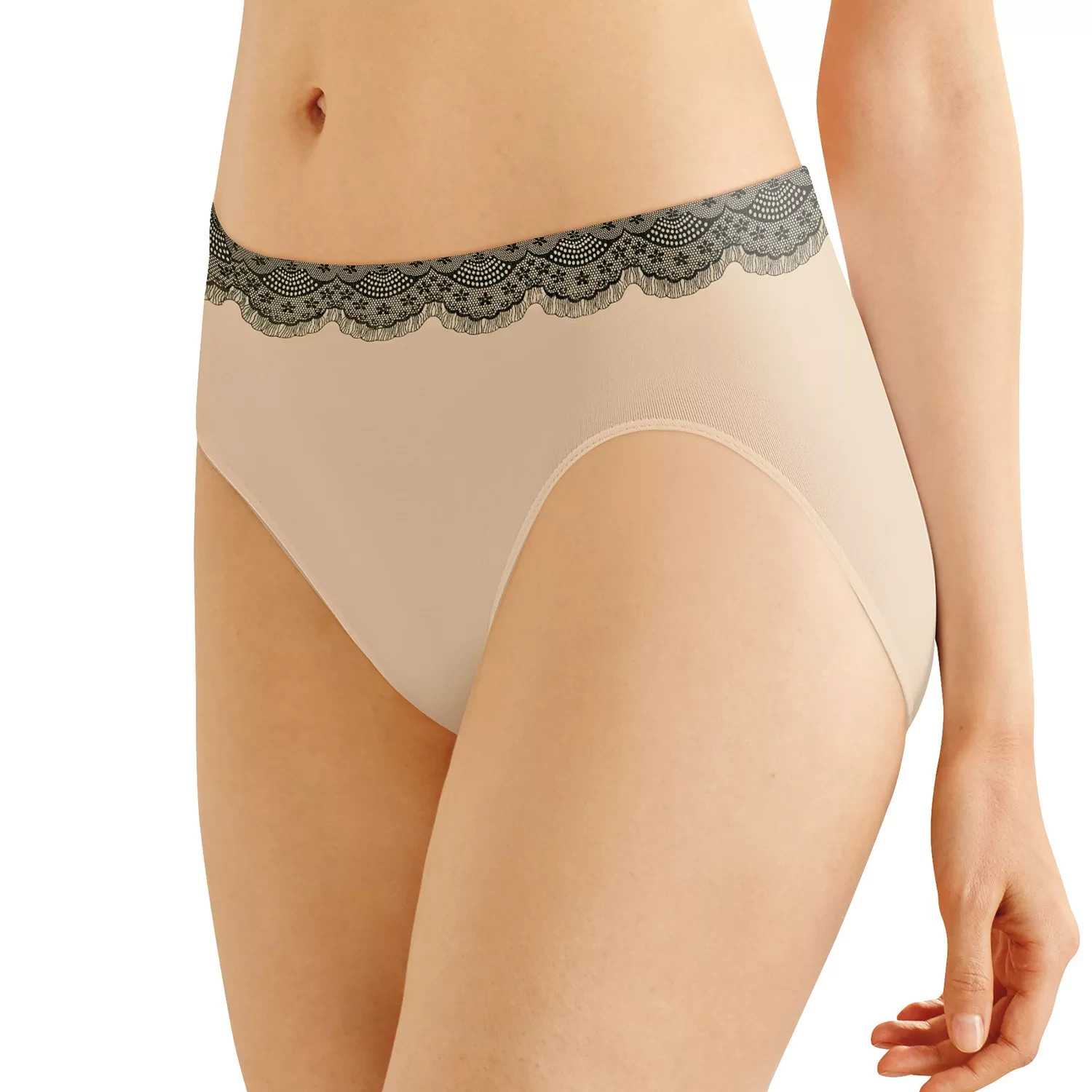 Bali L108932 Nude One Smooth U All-Over Smoothing Hi Cut Brief Size M/6