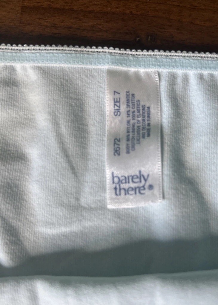 Vtg Second Skin Nylon Panties Silky Soft High Cut Brief Panty Sz 7 Barely There