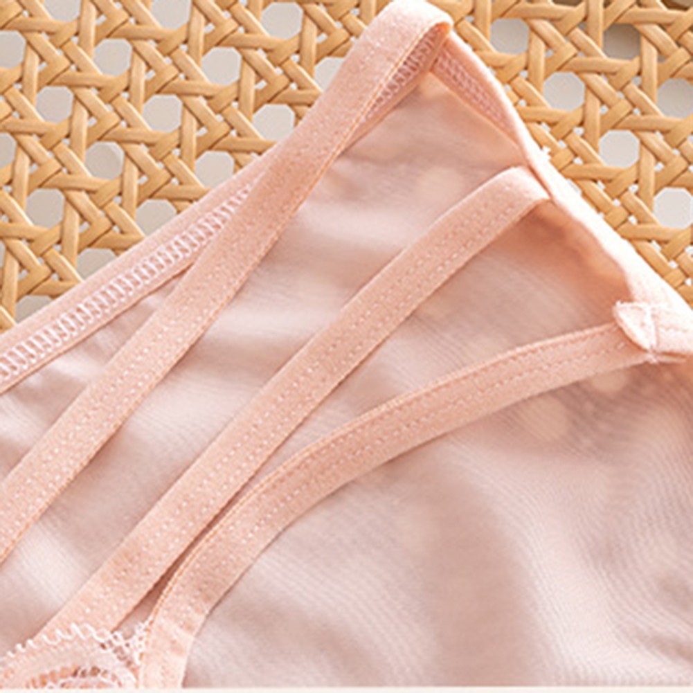 Lace Triangle Underwear for Women in Soft Ice Silk Breathable and Comfortable