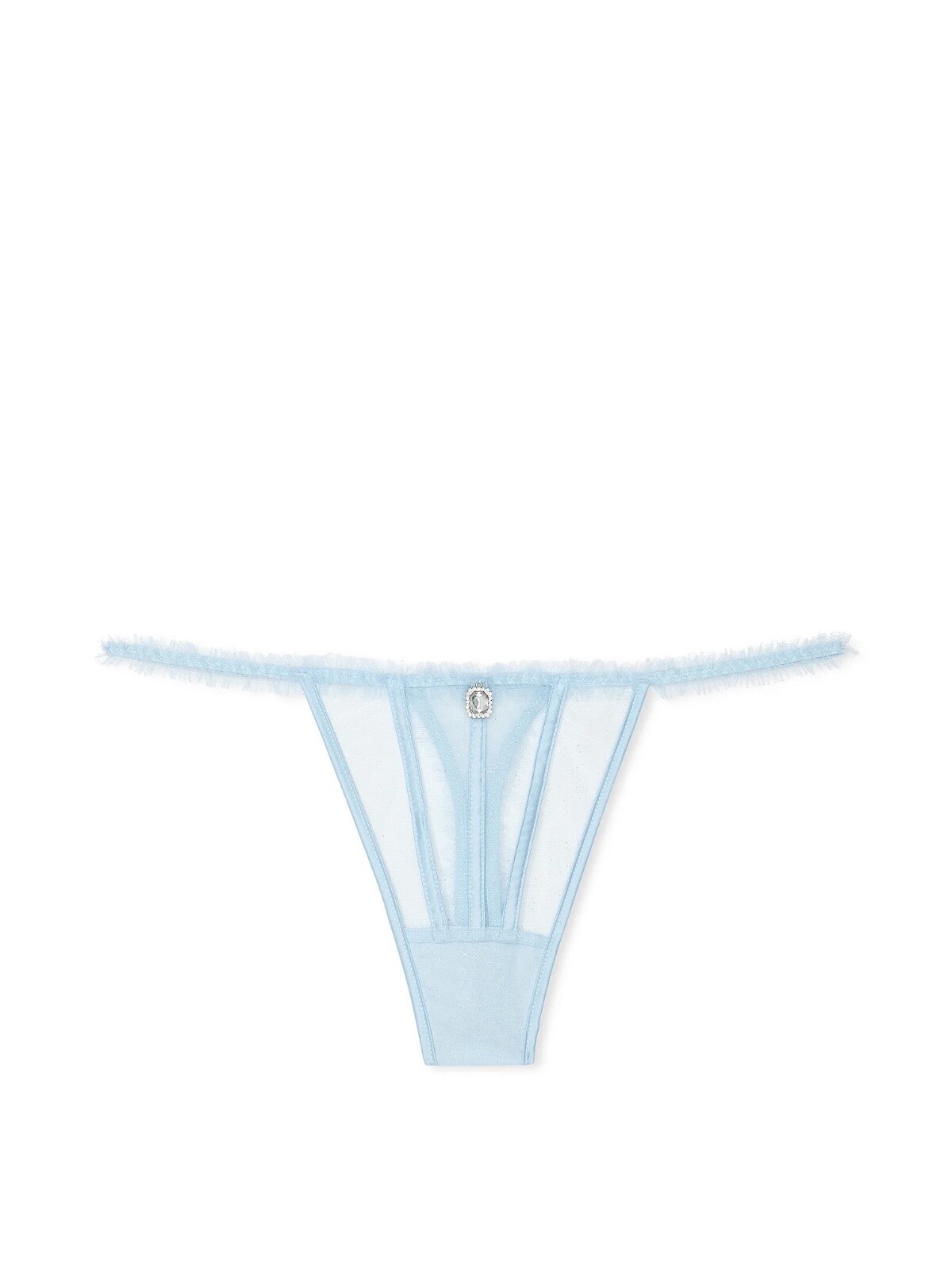 Victoria’s Secret Dream Angel Glitter Tulle Rhinestone Charm Thong Panty NWT