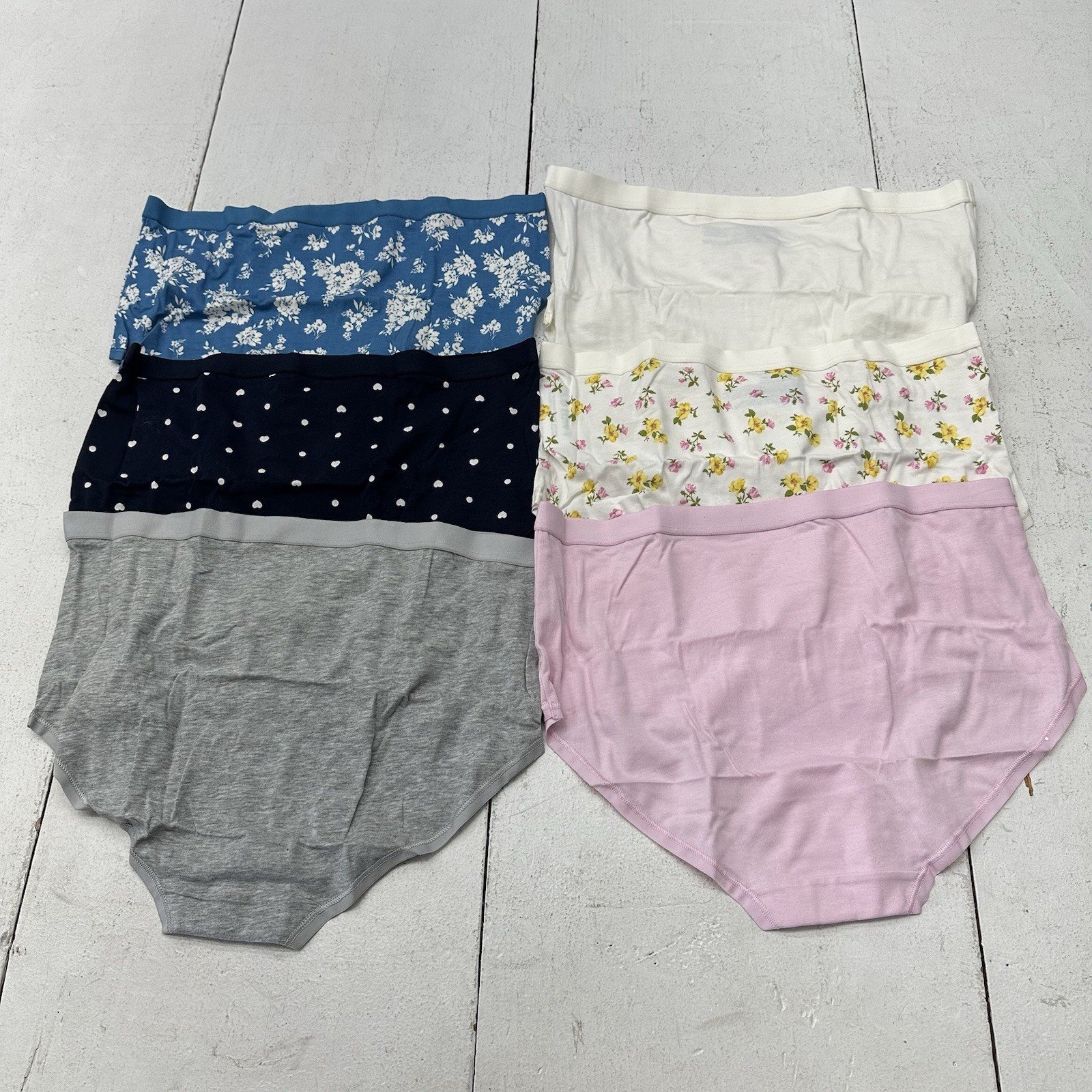 Old Navy Multicolor Floral Printed 6 Pack High Waisted Underwear Womens Size S