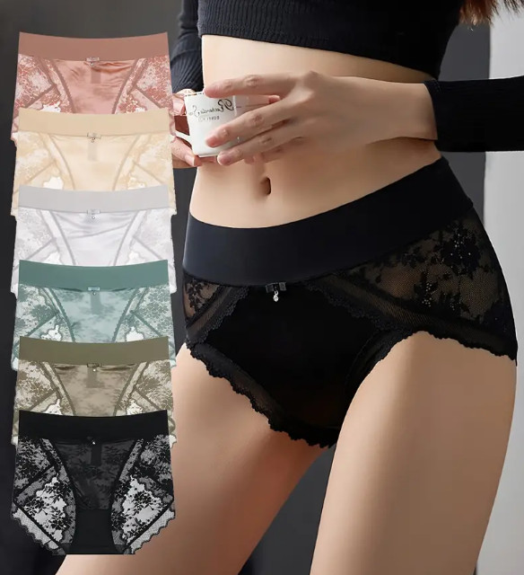 Beautiful silky & lacey knickers tummy control sexy sissy panties CD TV