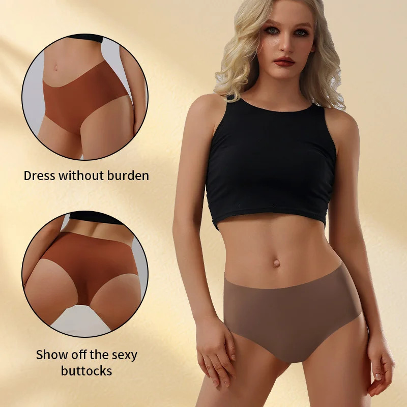 5 Pack Seamless Underwear for Women Comfortable High Rise Hipster Multicolor No