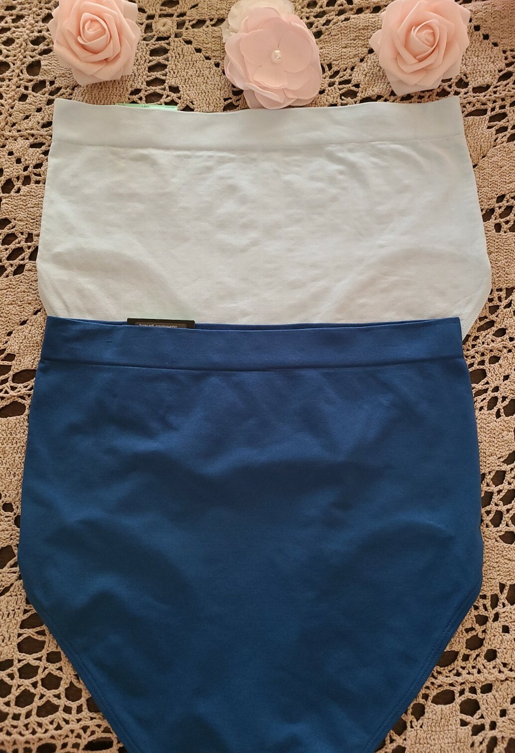 XL/8 BALI One SmoothU Blues Nylon Spandex 2 Pair BRIEFS #2361 NWT