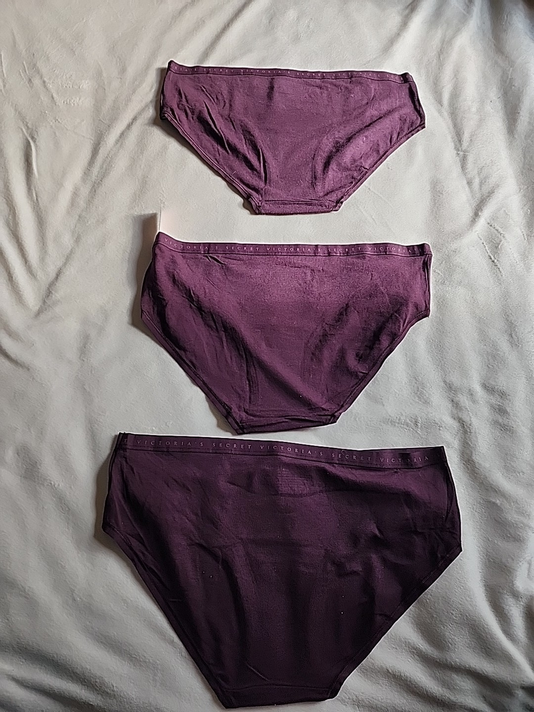 3 VICTORIA SECRET PANTY BIKINI CHEEKHIPHUGGER, Cotton Blend, Sz M India 54867 Nw