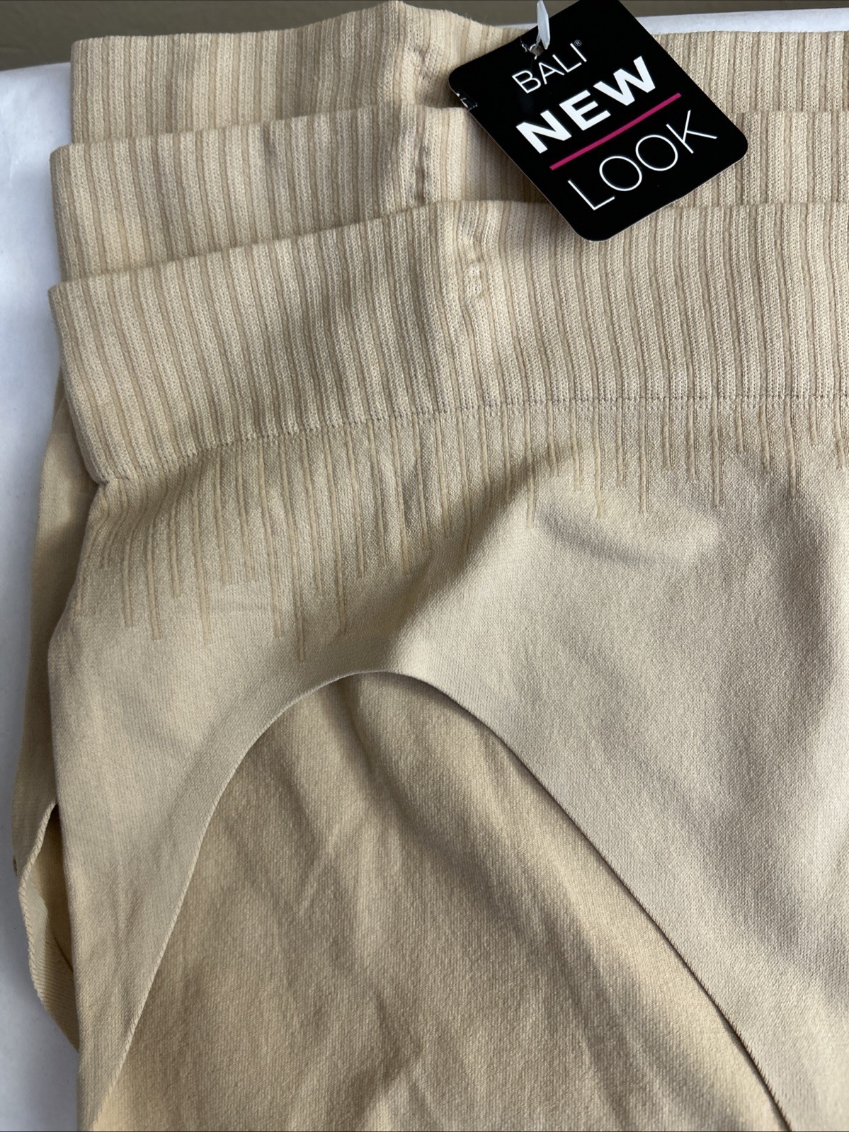 New! Bali DFMSH3~Comfort Revolution Seamless Hi Cut Panty ~ 3 Pack~ Beige
