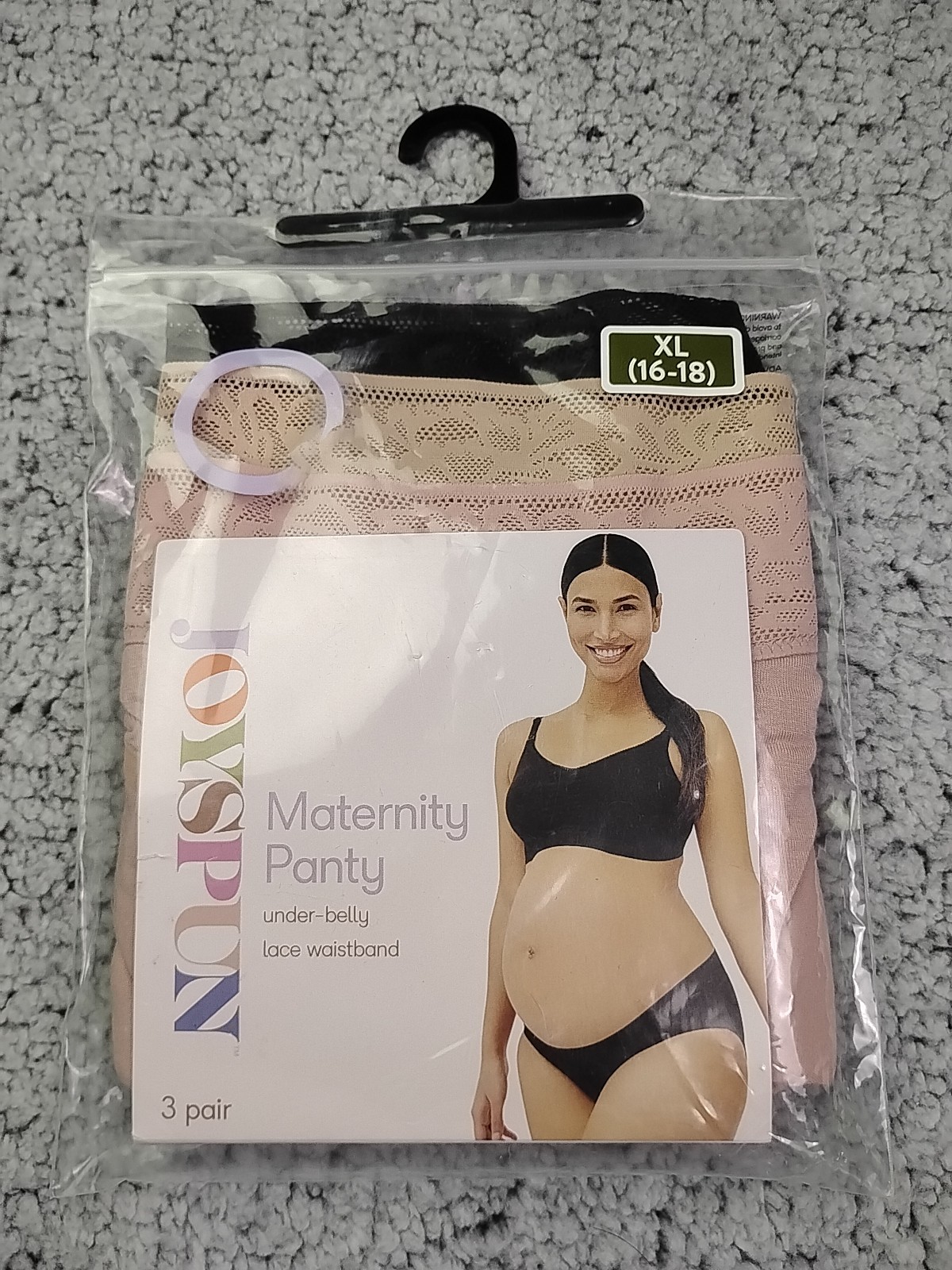 SOFT Under Belly Lace Waist Band Maternity Panty 3 PACK NEW Size XL 16-18