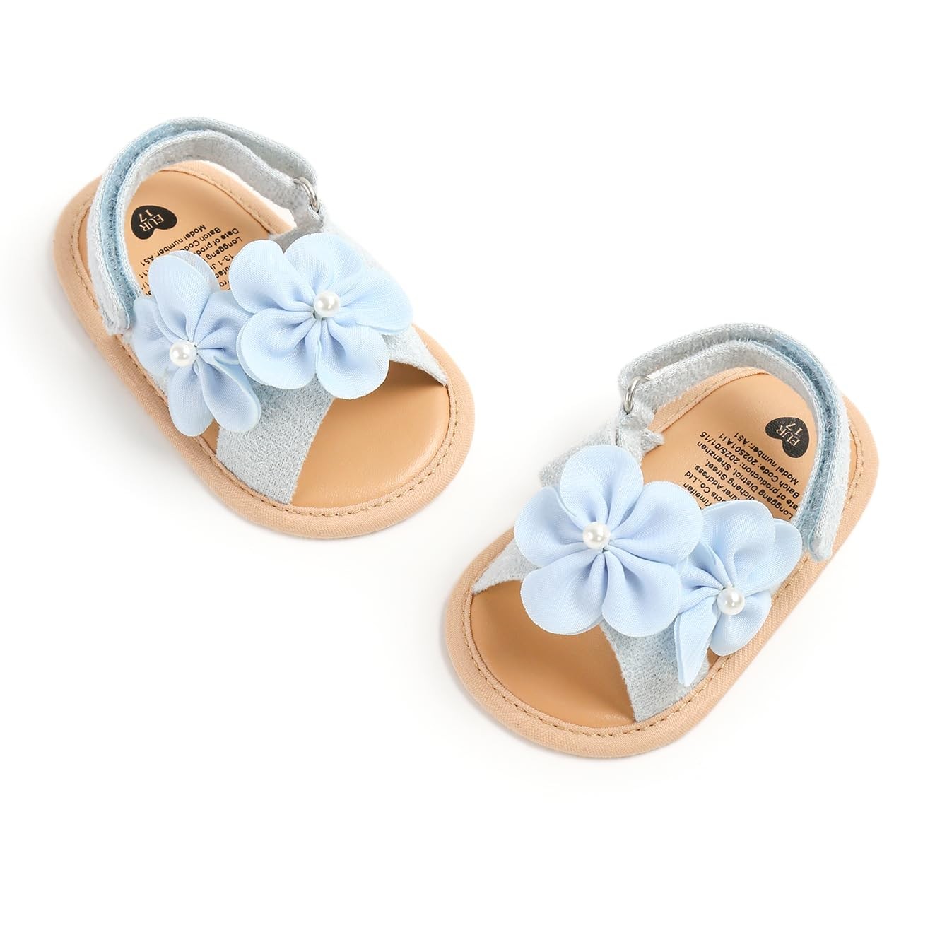 Infant Baby Girls Summer Sandals with Flowers Soft Sole Newborn Princess Firs…